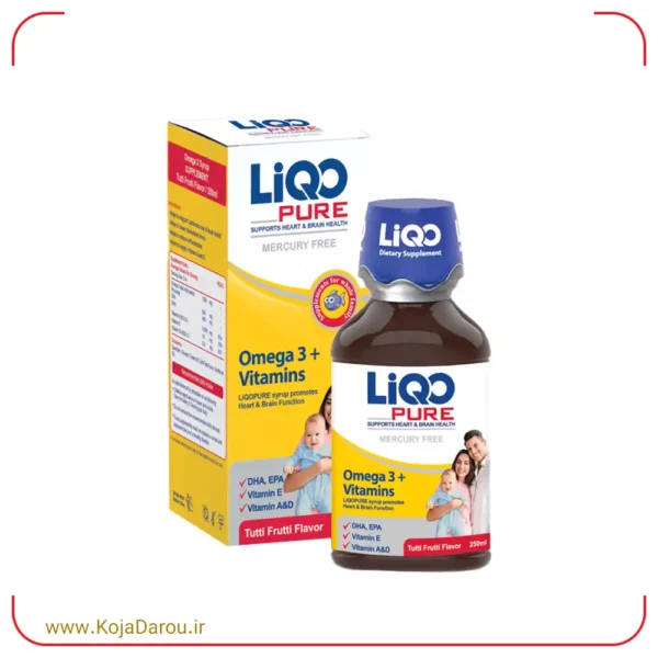 شربت لیکو پیور ابیان فارمد با طعم میوه های استوایی Liqo Pure حجم 250 میلی لیتر