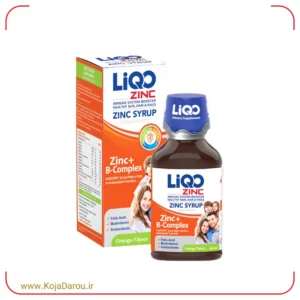 شربت لیکو زینک ابیان فارمد با طعم پرتقال Liqo Zinc حجم 250 میلی لیتر