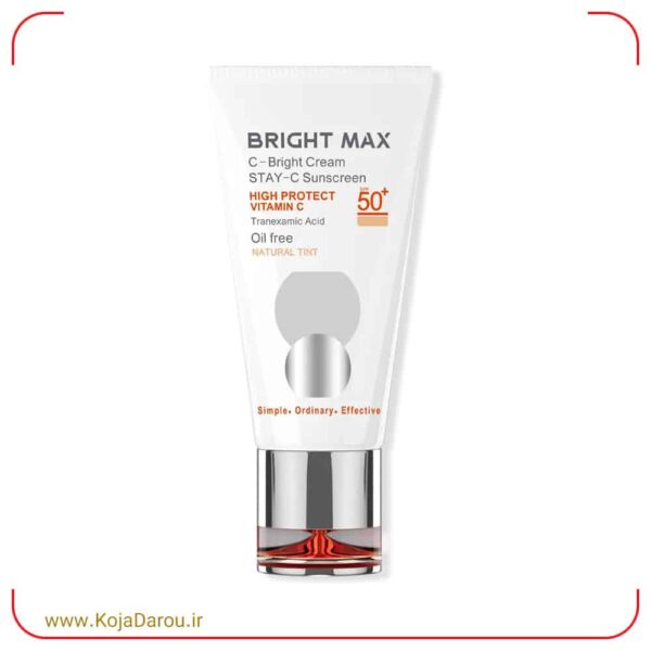 کرم ضد آفتاب سی برایت SPF50 برایت مکس Bright max رنگی حجم 50 میلی لیتر