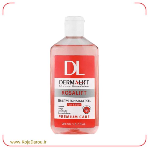 سیندت ژل شستشو رزالیفت درمالیفت مناسب پوست حساس Dermalift حجم 200 میلی لیتر