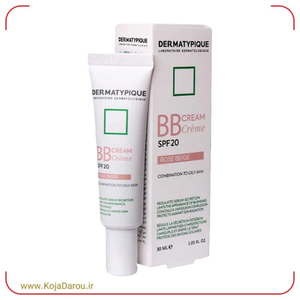 Dermatypique-BB-Cream-for-Combination-to-Oily-Skin-with-SPF20-roze-30-ml بی بی کرم پوست مختلط تا چرب درماتیپیک با SPF20 رز بژ Dermatypique حجم 30 میلی لیتر