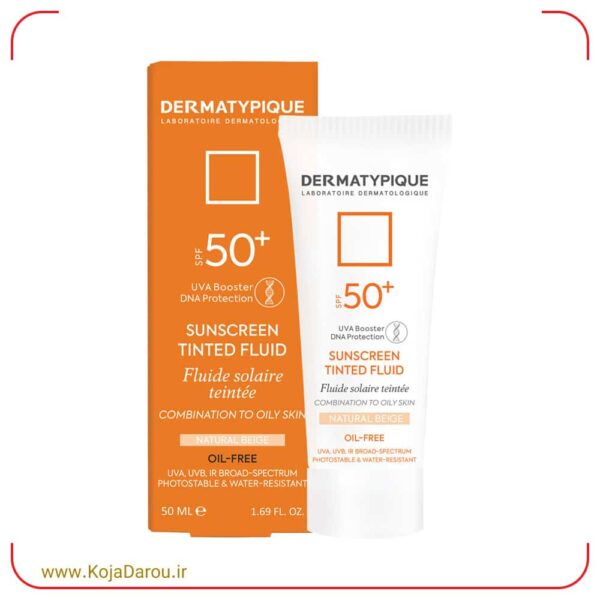 کرم ضد آفتاب پوست چرب درماتیپیک SPF50 بژ طبیعی Dermatypique حجم 50 میلی لیتر