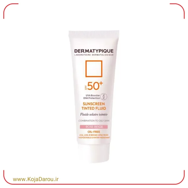 Dermatypique Sunscreen Tinted Fluid SPF50 for Oily Skin Rose Beige, 50 ml کرم ضد آفتاب پوست چرب درماتیپیک SPF50 رز بژ Dermatypique حجم 50 میلی لیتر