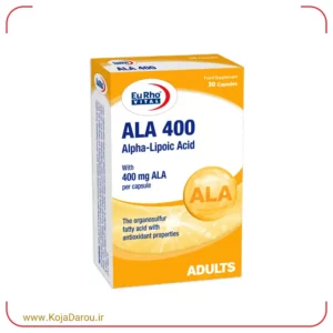 کپسول آ ال آ یوروویتال 400 میلی گرم آلفا لیپوئیک اسید ALA 400 بسته 30 عددی