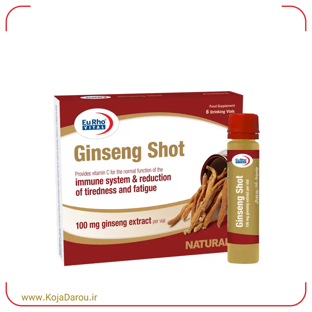 ویال خوراکی جینسینگ شات یوروویتال Ginseng Shot بسته 6 عددی