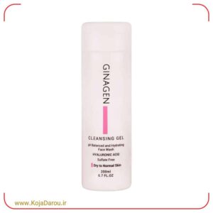 ژل شستشوی صورت پوست خشک ژیناژن Ginagen حجم 200 میلی لیتر