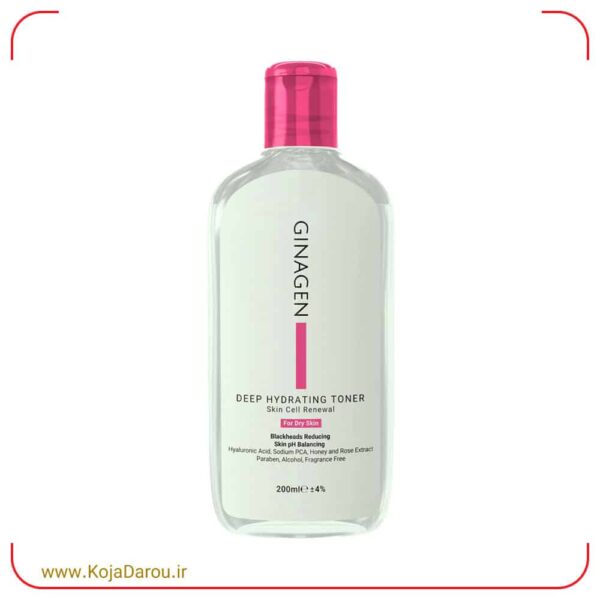 Ginagen-Deep-Hydrating-Toner-for-Dry-Skin-200-ml تونر رطوبت رسان عمیق پوست خشک ژیناژن Ginagen حجم 200 میلی لیتر