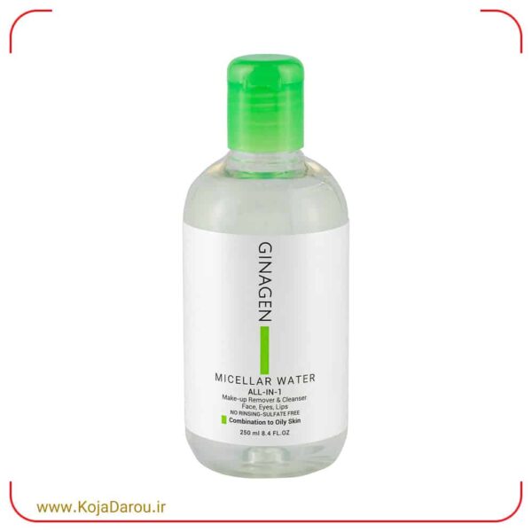 Ginagen-Micellar-Water-for-Oily-Skin-250-ml میسلار واتر پوست چرب ژیناژن Ginagen حجم 250 میلی لیتر