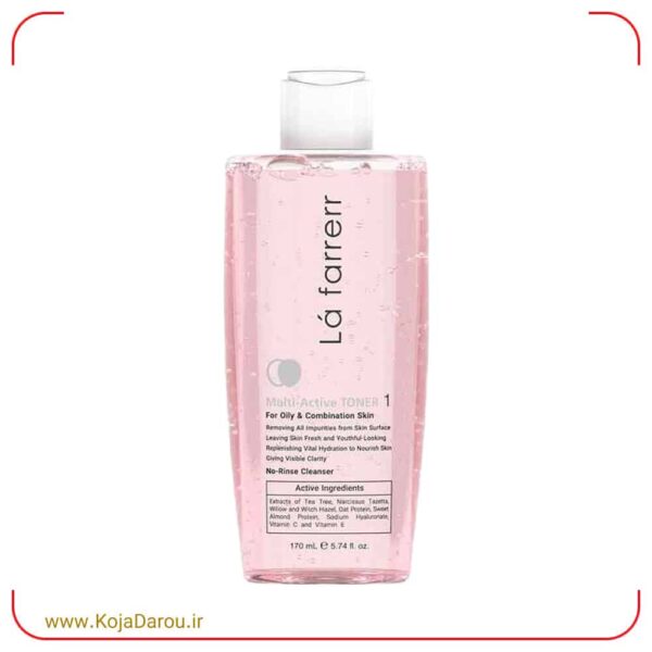 Lafarrerr-Multi-Active-Toner-for-Oily-and-Combination-Skin-Code1-170-ml تونر مولتی اکتیو پوست چرب و مختلط لافارر کد 1 Lafarrerr حجم 170 میلی لیتر