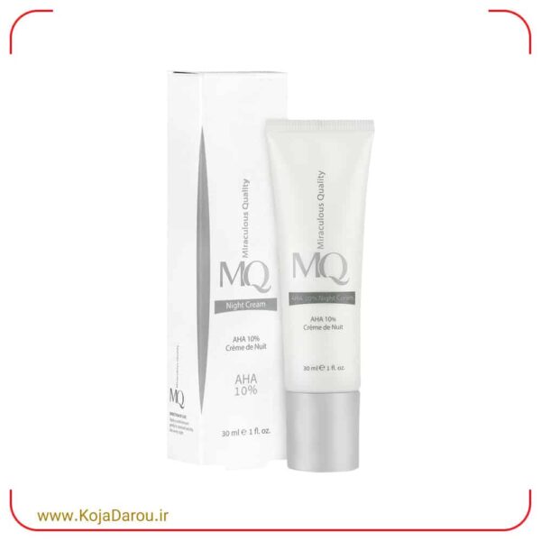 MQ-AHA-10-Exfoliating-Night-Cream-30-ml کرم شب لایه بردار ام کیو آ چ آ 10 درصد MQ حجم 30 میلی لیتر