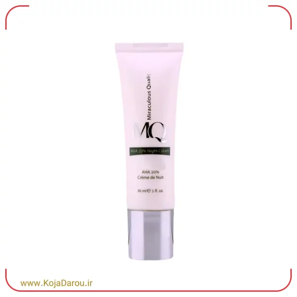 MQ AHA 20% Exfoliating Night Cream, 30 ml کرم شب لایه بردار آ اچ آ 20 درصد ام کیو MQ حجم 30 میلی لیتر