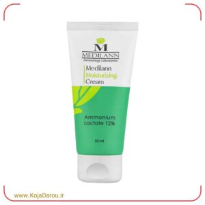 کرم مرطوب کننده قوی مدیلن حاوی آمونیوم لاکتات 12% Medilann حجم 50 میلی لیتر