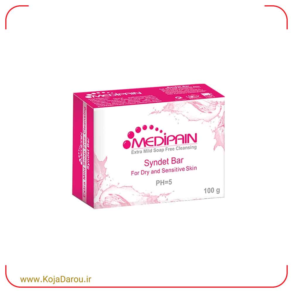 Medipain-Dry-and-Sensitive-Skin-Syndet-Bar-Clarifying-100-G پن شفاف کننده پوست خشک و حساس درماتولوژیک مدیپن Medipain وزن 100 گرم