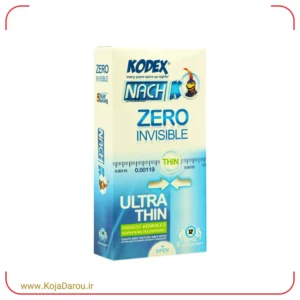 کاندوم فوق العاده نازک و نامرئی ناچ کدکس زیرو اینویزیبل Kodex Zero Invisible بسته 12 عددی