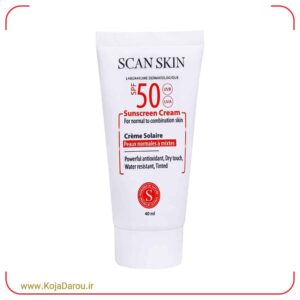 کرم ضد آفتاب رنگی پوست نرمال تا مختلط اسکن اسکین Scan Skin حجم 40 میلی لیتر