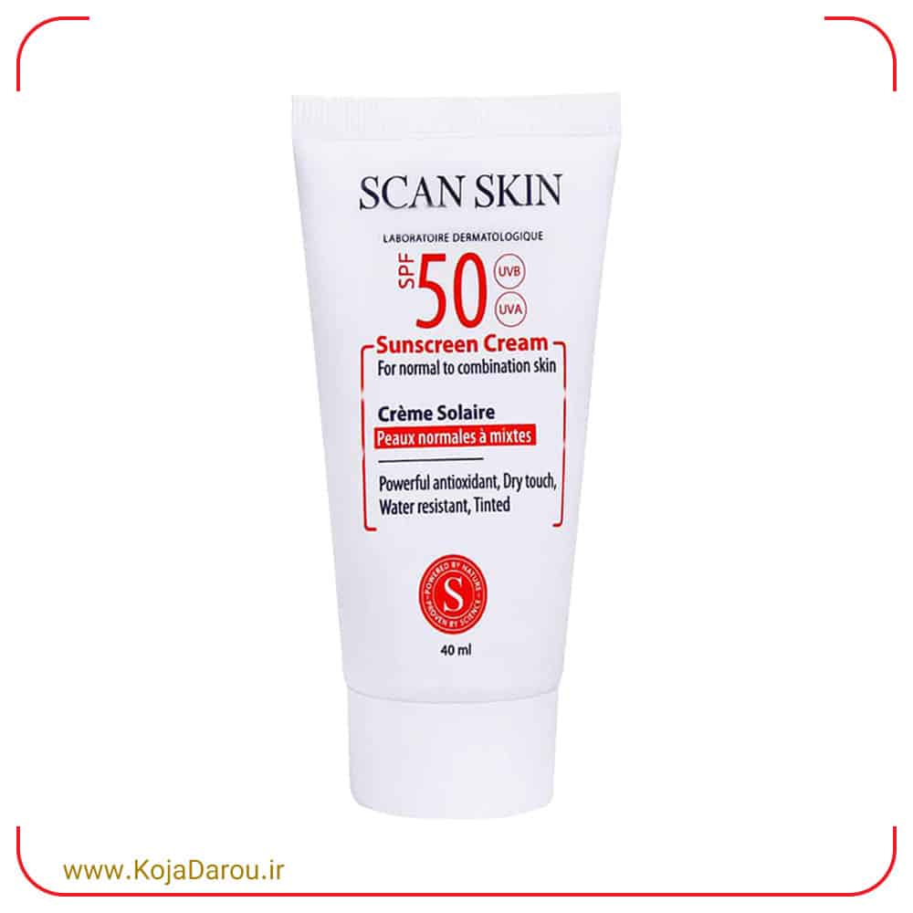 کرم ضد آفتاب رنگی پوست نرمال تا مختلط اسکن اسکین Scan Skin حجم 40 میلی لیتر