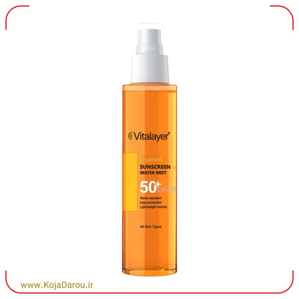 Vitalayer-Vitamin-C-Sunscreen-Water-Mist-SPF50-150-ml اسپری ضد آفتاب ویتامین سی SPF50 ویتالیر Vitalayer حجم 150 میلی لیتر