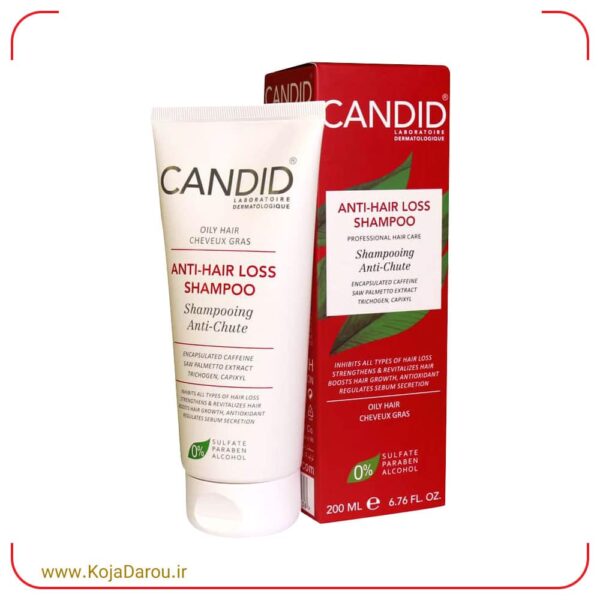 شامپو ضد ریزش موی چرب کاندید Candid حجم 200 میلی لیتر