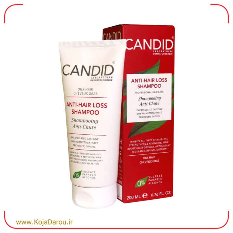 شامپو ضد ریزش موی چرب کاندید Candid حجم 200 میلی لیتر