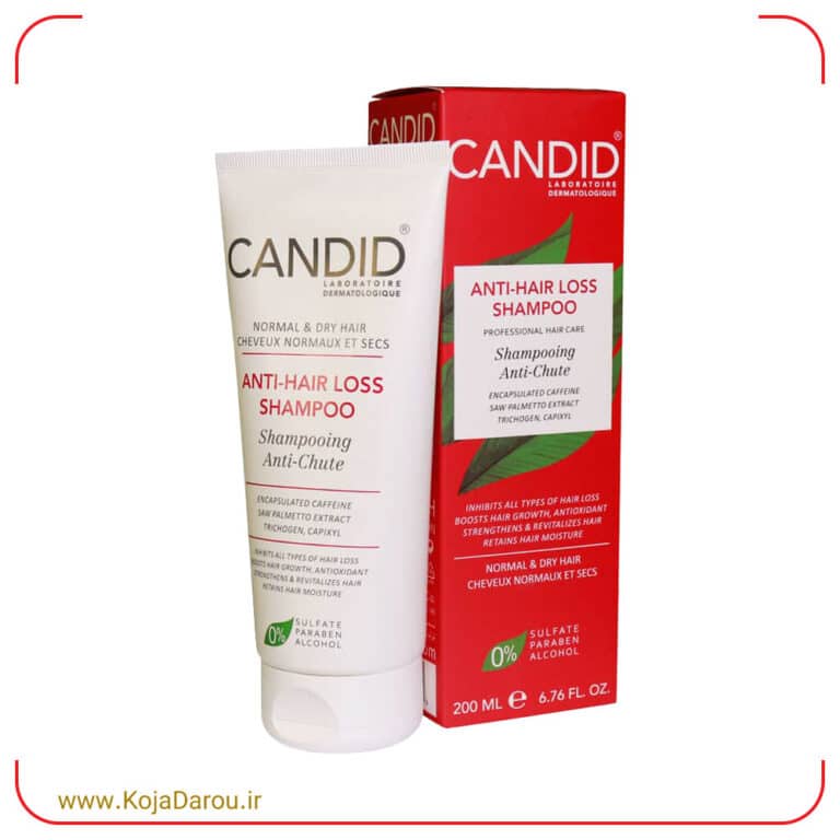 شامپو ضد ریزش مو نرمال و خشک کاندید Candid حجم 200 میلی لیتر