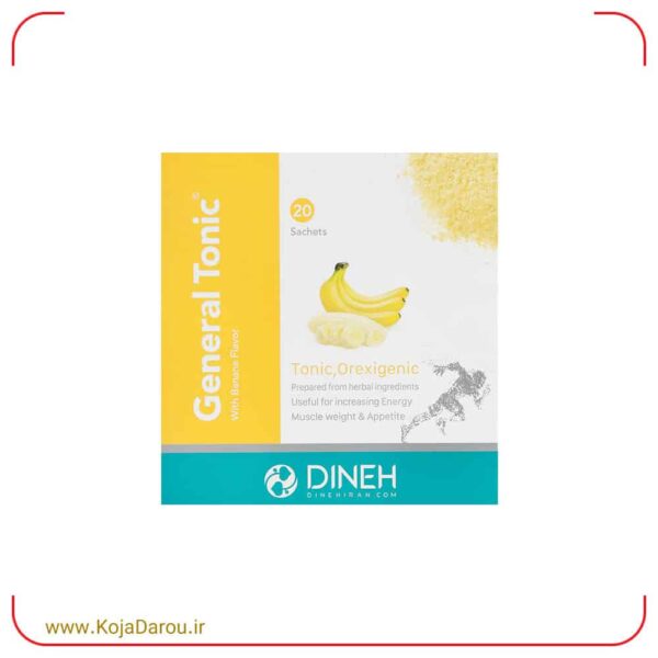 پودر خوراکی جنرال تونیک دینه با طعم موز General Tonic بسته 20 عددی