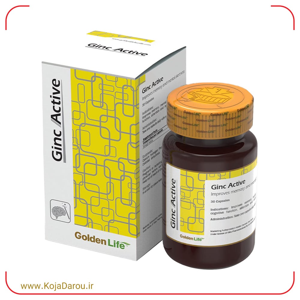 golden-life-ginc-active-capsule--30-count کپسول جینک اکتیو گلدن لایف Golden life تعداد 30 عددی