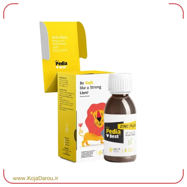 شربت زینک پلاس مولتی پدیابست با طعم لیمو Pedia Best Zinc Plus Multi حجم 150 میلی لیتر