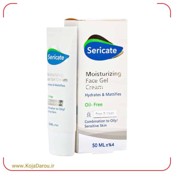 کرم ژل مرطوب کننده صورت پوست مختلط و چرب سری کیت Sericate حجم 50 میلی لیتر