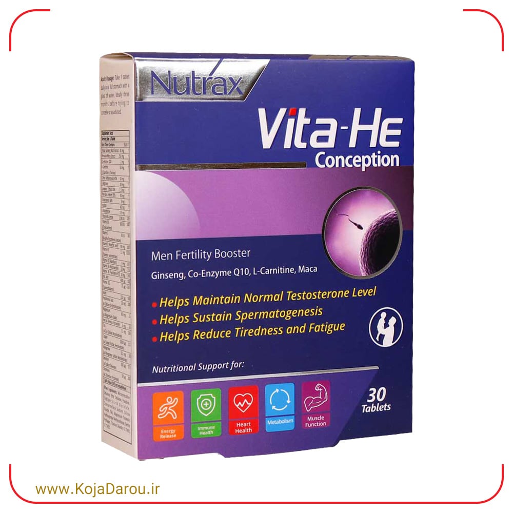 قرص وایتا هی کانسپشن نوتراکس Nutrax تعداد 30 عددی